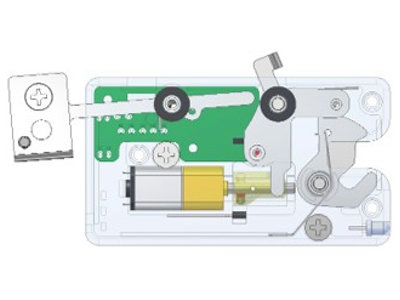 ソレノイド式電子錠をモータ式電子錠で開発